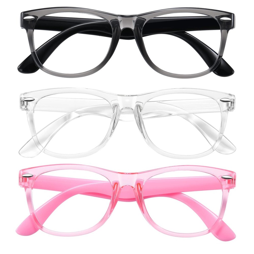 Okany Blue Light Glasses for Kids 3 Pack Blue Light Blocking Glasses for Teen Boys Girls Age 3-10