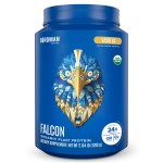 BIRDMAN Falcon Vegan Protein Powder Organic, Stevia & Sugar Free, Plant Based Protein, Low Carb, Dairy Free, Keto, Non Whey Protein, Probiotic, Pea Protein | Vanilla Flavor - 37 Servings - 2.64lb
