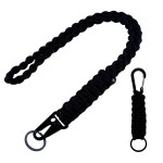 2 Pcs Heavy Duty Braided 550 Paracord Lanyard Keychain Set, Parachute Rope Necklace Keychain with Belt Carabiner Clip for Keys Men Women Hiking, Camping, Outdoor Survival, Camera, Wallet and Whistle
