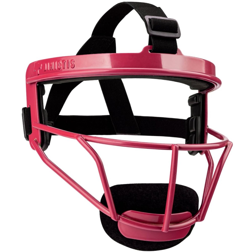 Dinictis Softball Face Mask, Lightweight, Comfortable, with Wide Field Vision, Durable and Safe Face Guards, Premium Protective Softball Fielder\'s Mask-Red-Child(S)