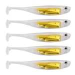 QualyQualy Soft Plastic Swimbait Paddle Tail Shad Lure Soft Bass Shad Bait Minnow Paddle Tail Swim Bait for Bass Trout Walleye Crappie - 2.75in, 3.14in, 3.94in, 5in