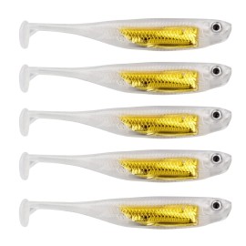 QualyQualy Soft Plastic Swimbait Paddle Tail Shad Lure Soft Bass Shad Bait Minnow Paddle Tail Swim Bait for Bass Trout Walleye Crappie - 2.75in, 3.14in, 3.94in, 5in