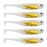 QualyQualy Soft Plastic Swimbait Paddle Tail Shad Lure Soft Bass Shad Bait Minnow Paddle Tail Swim Bait for Bass Trout Walleye Crappie - 2.75in, 3.14in, 3.94in, 5in