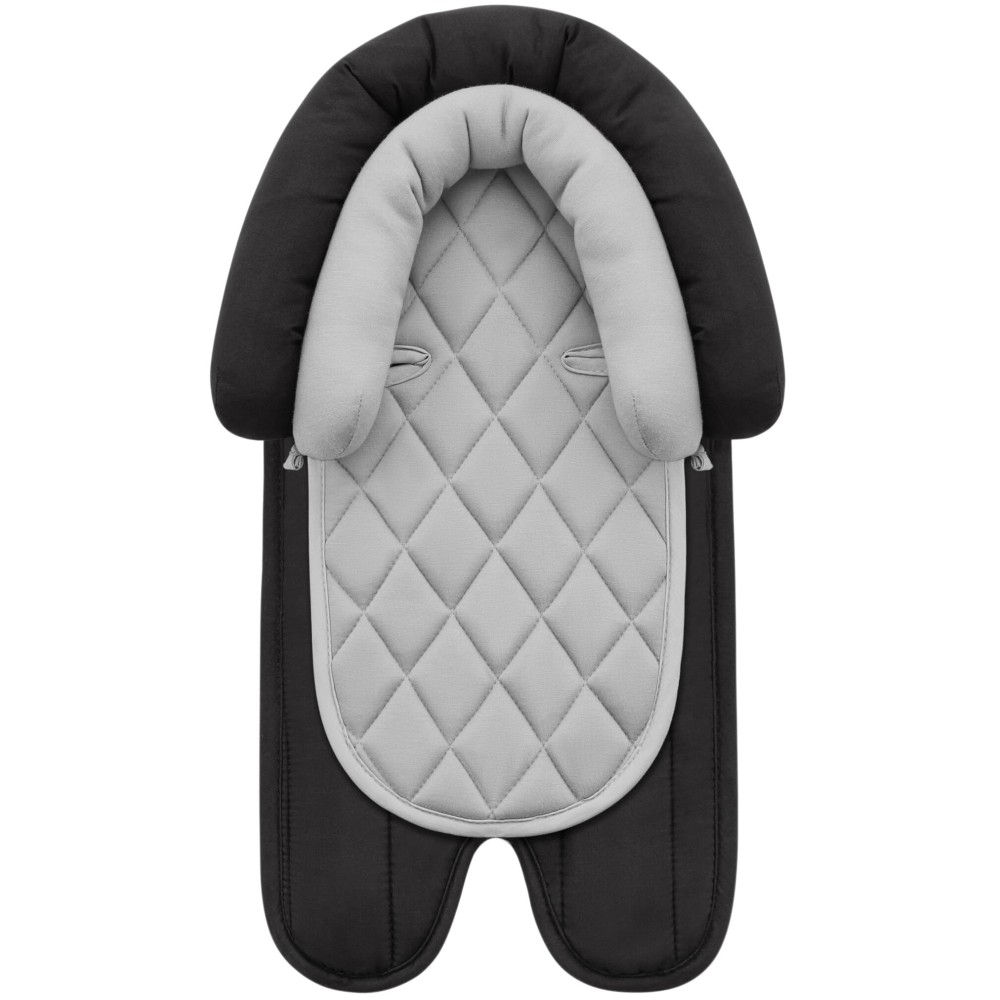 Pro Goleem Car Seat Head Support Infant, Soft Infant Car Seat Insert, 2 in 1 Carseat Head Support for Newborn, Perfect for Car Seat, Stroller, Swing, Bouncer, Gray and Black
