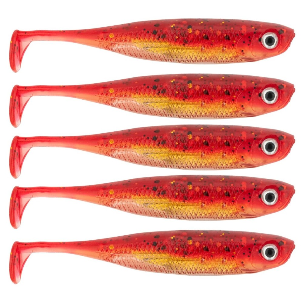 QualyQualy Soft Plastic Swimbait Paddle Tail Shad Lure - Bass Shad Minnow Paddle Tail Swim Bait for Bass Trout Walleye Crappie - 2.75in, 3.14in, 3.94in, 5in