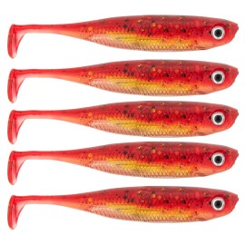 QualyQualy Soft Plastic Swimbait Paddle Tail Shad Lure - Bass Shad Minnow Paddle Tail Swim Bait for Bass Trout Walleye Crappie - 2.75in, 3.14in, 3.94in, 5in