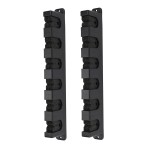 Ducurt Horizontal Fishing Rod Holders Pole Rack for Boat Garage Wall Fishing Rod Storage - 1 Pair, Black
