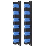 Ducurt Fishing Rod Rack Holders Wall-mounted Fish Pole Holder for Garage & Boat 6-Rod Storage Racks (Horizontal Blue, 1 Pair)