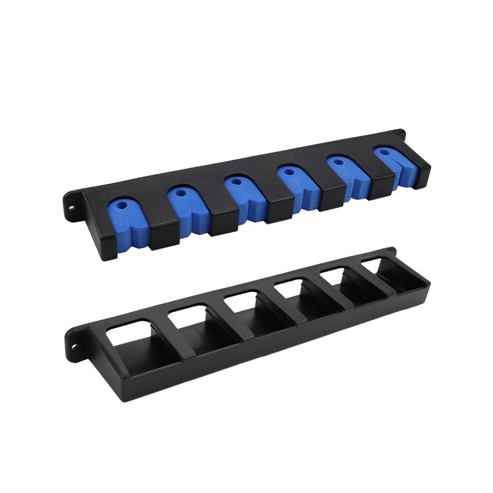 Ducurt Vertical Fishing Rod Rack - 6-Rod Storage Wall-Mounted Holder for Garage & Boat - Blue