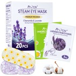 ProCIV 20 Packs Steam Eye Masks, Warming Eye Masks for Dark Circles, Disposable Self-heating Hot Eye Mask Soothing Headache, Dry Eyes, Heating Eye Mask for Stress Eye Fatigue Relief
