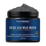 New York Biology Dead Sea Mud Mask for Face and Body | with Turmeric Oil | Spa Quality Pore Refiner for Oily Skin | Natural Skincare for Women & Men | Tighten Skin for A Healthier Complexion | 4 oz