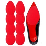 CZBYXA12 Red Bottom Shoe Sole Protector Compatible with Christian Louboutin Heels | Non-Slip Sole Pads for Shoes | Anti-Slip Grips for Shoe Bottom Repair, Protection & Traction(Red, 3.5x2.5 TF 8Pcs)