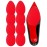 CZBYXA12 Red Bottom Shoe Sole Protector Compatible with Christian Louboutin Heels | Non-Slip Sole Pads for Shoes | Anti-Slip Grips for Shoe Bottom Repair, Protection & Traction(Red, 3.5x2.5 TF 8Pcs)
