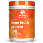 Zammex 100% Grass-Fed Beef Bone Broth Protein Powder, 20G Protein, Hydrolyzed Collagen Peptides Type 1&3, Supports Healthy Skin, Nails, Hair, Joints, Non-GMO, Gluten Free, Paleo & Keto Friendly