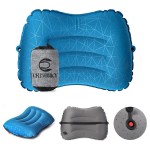 Crisonky Camping Pillow - Inflatable Pillow - Travel Pillows for Backpacking & Airplane, Lumbar Support 2.0 Blow Up Pillow, Ultralight Compressible, Comfortable, Ergonomic Pillows