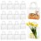 BadenBach 16 Pack Clear Gift Bags with Handle, 8.7 x 8.7 x 3.2 Reusable Plastic Party Favor Bags Bulk, Transparent PVC Tote Bag for Wedding, Birthday, Christmas, Bachelorette, Boutique (22x22x8 cm)