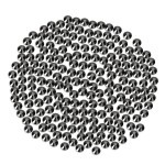 Novani Rhinestones Flatback Rhinestones Glass Nail Gems Stones Jewels Round Gemstones Non-Hotfix Crystal,SS10,1440 Pieces,Hematite Black