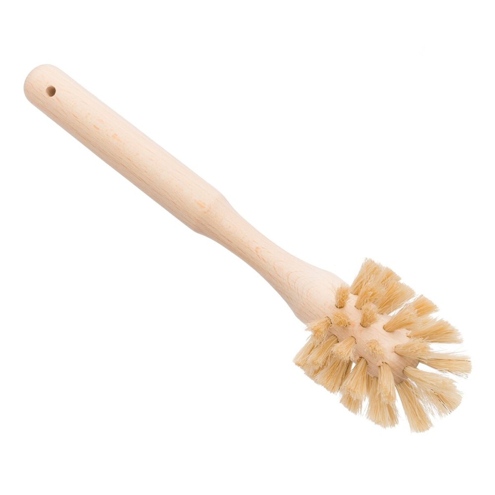 Redecker Bottle Brush Cleaner - Horsehair and Beechwood Handle for Vases, Pitchers, Mugs, and Baby Bottles, 8-3/4 Inch, Dense Natural Bristles - Wooden Bottle Brush - Bottle Brush Wood Handle