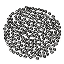 Novani Rhinestones Flatback Rhinestones Glass Gems Stones Jewels Round Gemstones Non-Hotfix Crystal for Nail Crafts,SS12,1440 Pieces,Hematite Black
