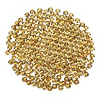 Novani Rhinestones Flatback Rhinestones Glass Gems Stones Jewels Round Gemstones Non-Hotfix Crystal for Nail Crafts,SS12,1440 Pieces,Gold