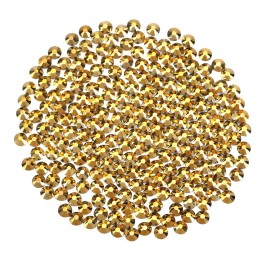 Novani Rhinestones Flatback Rhinestones Glass Nail Gems Stones Jewels Round Gemstones Non-Hotfix Crystal,SS6,1440 Pieces,Gold