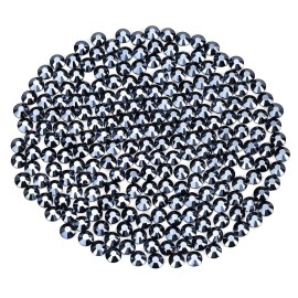 Novani Rhinestones Flatback Rhinestones Glass Gems Stones Jewels Round Gemstones Non-Hotfix Crystal for Crafts,SS16,1440 Pieces,Shiny Black