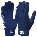 Nxtrnd G1 Youth Football Gloves, Kids Sticky Receiver Gloves (Navy Blue, Youth Small)