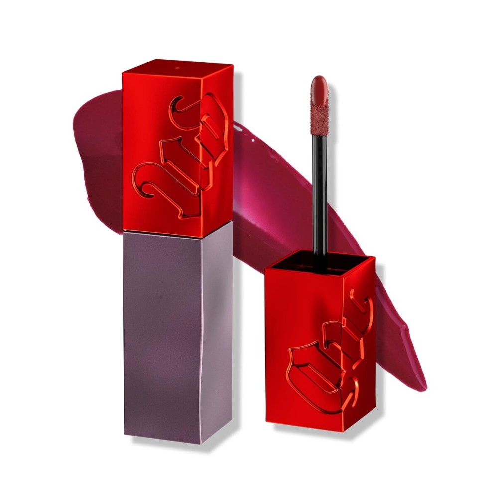 Urban Decay Vice Lip Bond Glossy Longwear Liquid Lipstick (Raw Footage - Merlot Red), Transfer-proof, Smudge-proof, Up to 16HR Wear, Vegan, Cruelty-free - 0.14 fl oz