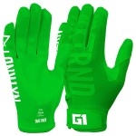 Nxtrnd G1 Youth Football Gloves, Kids Sticky Receiver Gloves (Green, Youth Medium)