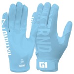 Nxtrnd G1 Youth Football Gloves, Kids Sticky Receiver Gloves (Columbia Blue, Youth Small)