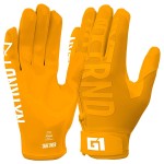 Nxtrnd G1 Youth Football Gloves, Kids Sticky Receiver Gloves (Yellow, Youth Medium)