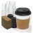 Ginkgo 100 Pack 12 oz Disposable Thickened Paper Coffee Cups with Lids and Sleeves, To Go Hot Coffee Cups, Hot Chocolate, Cocoa and Coffee Bar Supplies