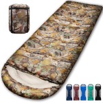 0 Degree Winter Sleeping Bags for Adults Camping -Temp Range (5F - 32F) Portable Waterproof Compression Sack- Cold Weather Sleeping Bags for Big and Tall in Env Hoodie: Hiking Backpacking 4 Season