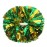 Hooshing 2PCS Green and Gold Cheerleading Pom Poms Metallic Cheer Pom Poms with Baton Handle for Sports Dance Team Spirit Party Kids Adults