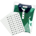 PigPotParty 12 x 15 Clear Plastic T-Shirt Bags with Clothing Size Stickers, 100 Pcs Cellophane Shirt Sleeves Packaging Bags for Small Business, Thick, Self-adhesive & Resealable