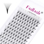 Premade Fans Eyelash Extensions 10D 0.07 C Curl Black Pointed Base Middle Stem Volume Lashes Natural Lash Fans Premade (10D-0.07C, 9-17mm)