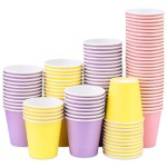Huaiid 3 oz 100 Packs Small Paper Cups, Mouthwash Cups Bathroom Cup, Disposable Espresso Cup for Snack Bathroom Perfect for Home Condos Rvs Campers (Colorful)