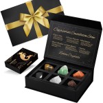 Capricorn Birthday Gifts for Women - Crystals Birthstones Box Set With Wrap, Ribbon Bow, Greeting Card - Zodiac Astrology Gifts for Her, Mother, Sister, Friends