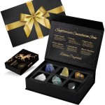 Sagittarius Birthday Gifts for Women, Sagittarius Crystals Birthstones Gifts Box Set with Gift Wrap Ribbon Bow Greeting Card - Zodiac Gifts Astrology Gifts Birthday Gifts for Her Mother Sister Friends