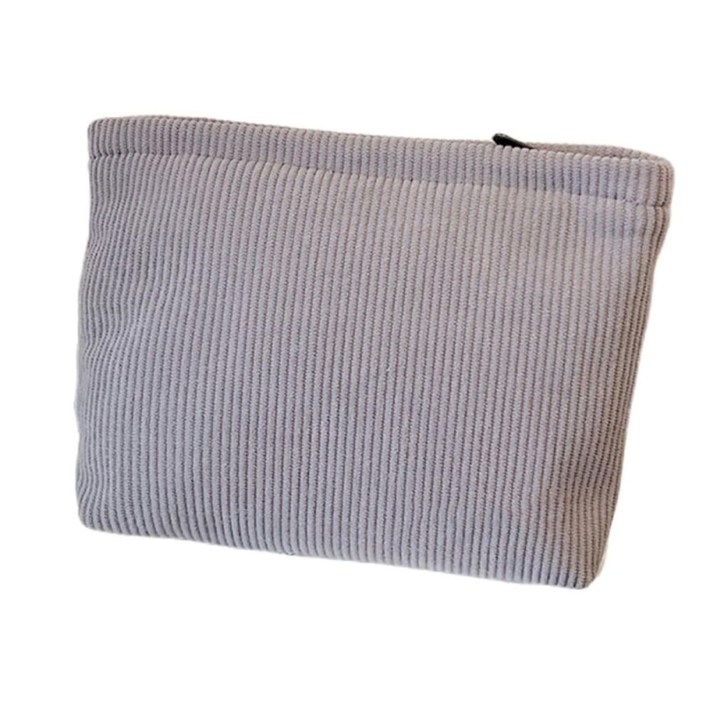 SxoSyo Cosmetic Bags for Women Makeup Bag Large Capacity Purse Travel Toiletry Zipper Storage Pouch Make up Brushes Organizer for Gifts (Corduroy, light grey)