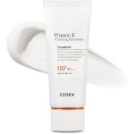 COSRX Vitamin E Vitalizing Face Sunscreen SPF 50, 1.69 fl oz, SPF Moisturizer, Lightweight under Makeup, Summer Travel Essentials, Korean Skin Care, Korean Sunscreen for Face, Stocking Stuffers