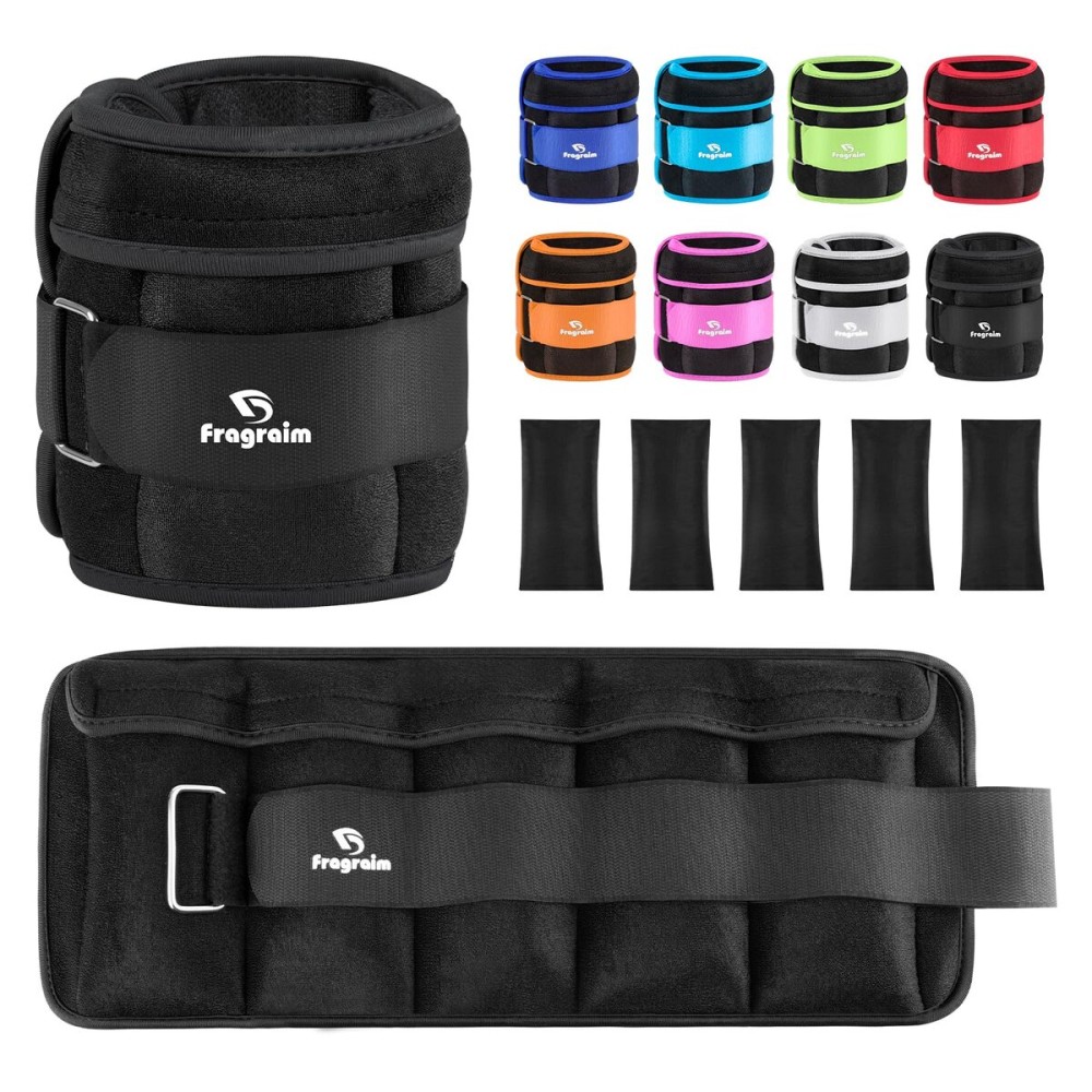 Adjustable Ankle Weights 1-3 LBS Pair with Removable Weight for Jogging, Gymnastics, Aerobics, Physical Therapy, Resistance Training|Each 0.3-1.5 lbs, Total 3LBS, black