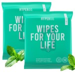 HyperGo XL Body Wipes for Women & Men - 12 x12 Rinse-Free Full Body Cleansing Wipes 2-20 Count Packs - Mint | Biodegradable, Hypoallergenic, Aloe-Infused | Gym, Festival, Camping Essentials