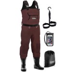 Foxelli Chest Waders, Waterproof 4mm Neoprene Hunting & Fishing Waders for Men & Women with Boots