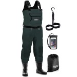 Foxelli Chest Waders, Waterproof 4mm Neoprene Hunting & Fishing Waders for Men & Women with Boots