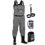 Foxelli Chest Waders, Waterproof 4mm Neoprene Hunting & Fishing Waders for Men & Women with Boots