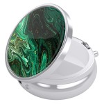 Nipichsha Pill Box, Small Pill Case for Purse & Pocket, Cute Travel Medicine Organizer, Portable Medicine Container Holder to Hold Vitamins, Medication, Fish Oil & Supplement, Green Ocean Marble