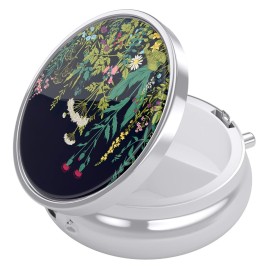 Nipichsha Pill Box, Small Pill Case for Purse & Pocket, Cute Travel Medicine Organizer, Portable Medicine Container Holder to Hold Vitamins, Medication, Fish Oil & Supplement, Dandelion