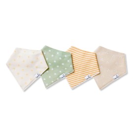 Copper Pearl 4 Pack Soft Cotton Baby Bibs for Drooling and Teething, Absorbent Drool Bibs for Baby Girl and Boy, Adjustable to Fit Newborns to Toddlers, Tons of Styles (Santa Fe)