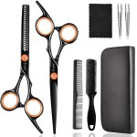 Hair Cutting Scissors Thinning Shears Kit, Fcysy Professional Hair Blending Scissor Kit, Barber Shears Haircut Salon Trimming Scissors for Women Men Pet